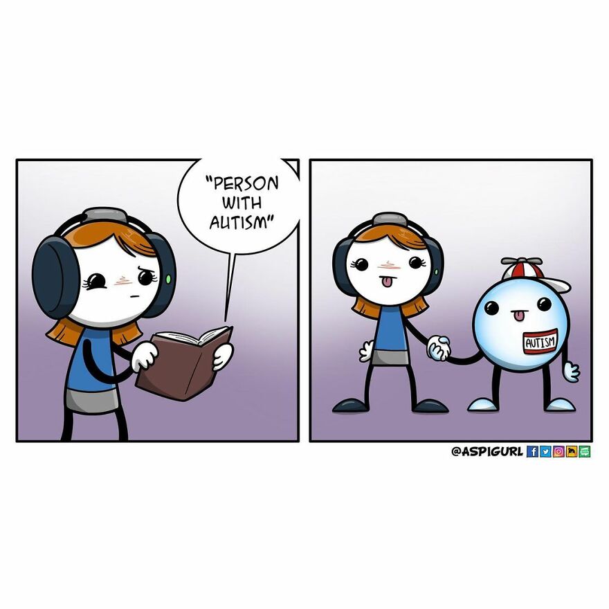 Autistic Artist Illustrates Her Daily Reality In 50 Comics Autistic Artist Illustrates Her Daily Reality In 50 Comics