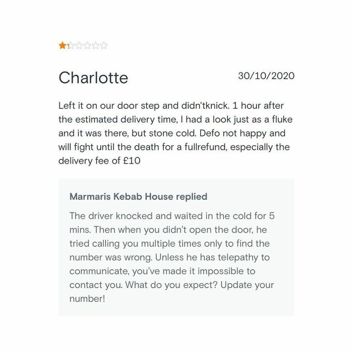 30 Times Restaurants Left Hilarious Replies Under Bad Reviews, Shared By This Instagram Page 30 Times Restaurants Left Hilarious Replies Under Bad Reviews, Shared By This Instagram Page