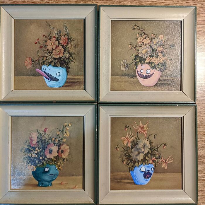 35 Times That Artists Upgraded Thrift Store Paintings With Their Paintbrushes And Shared It In The ‘Repaintings’ Online Community 35 Times That Artists Upgraded Thrift Store Paintings With Their Paintbrushes And Shared It In The ‘Repaintings’ Online Community