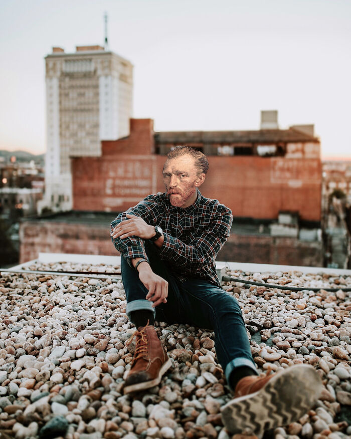 My 57 Photo Manipulations That Put Famous Subjects Of Paintings Out Of The Frame And Into The Modern World