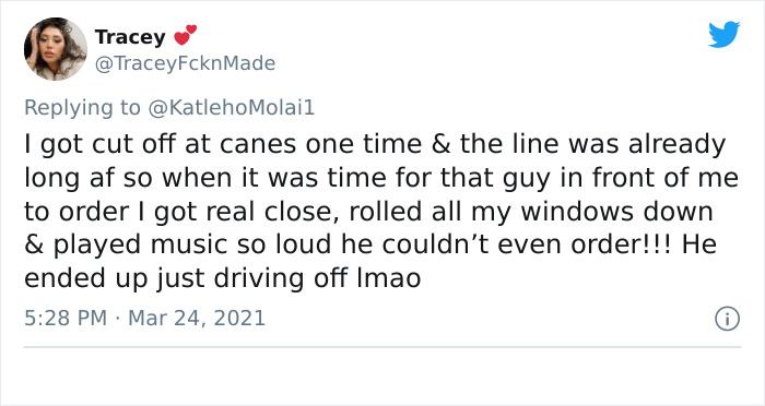 Man’s Supposed ‘Petty’ Revenge On A Rude Karen At A Drive-Through Goes Viral Man’s Supposed ‘Petty’ Revenge On A Rude Karen At A Drive-Through Goes Viral