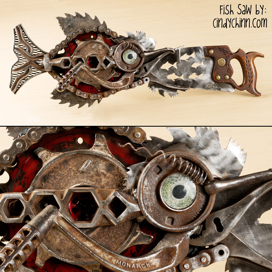 I Start With A Rusty Old Saw And Make Sawfish Art
