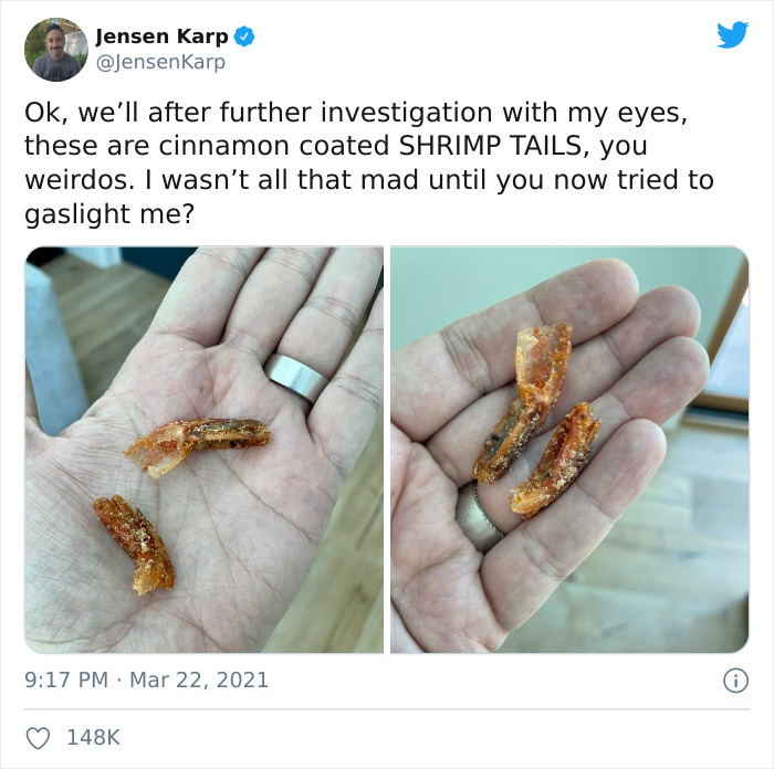 Person Finds Shrimp Tails In His Cinnamon Crunch Cereal, The Company Says It’s Just ‘Sugar’, People React With Memes Person Finds Shrimp Tails In His Cinnamon Crunch Cereal, The Company Says It’s Just ‘Sugar’, People React With Memes