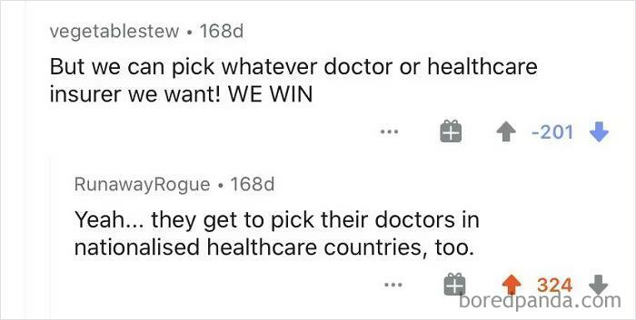 50 Times People Took Screenshots Of The Dumbest Arguments Americans Have Made Against Free Healthcare 50 Times People Took Screenshots Of The Dumbest Arguments Americans Have Made Against Free Healthcare