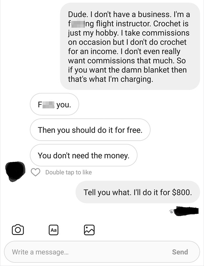 Person Shares How She Shut Down This Annoying Choosing Beggar Who Wanted To Pay $15 For A $400 Blanket