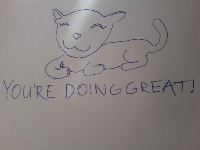 Hey Pandas, Draw A Cat Saying An Uplifting Message (Closed) Hey Pandas, Draw A Cat Saying An Uplifting Message (Closed)