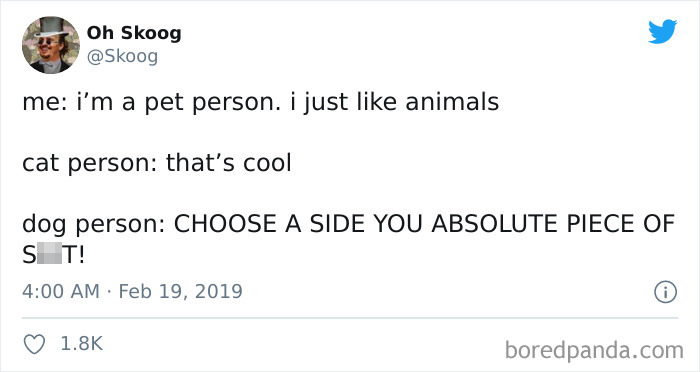 40 Of The Best “Dog People Vs. Cat People” Tweets 40 Of The Best “Dog People Vs. Cat People” Tweets