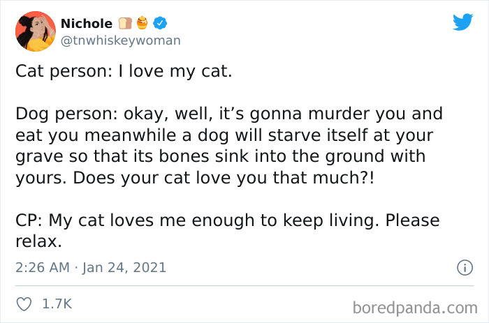 40 Of The Best “Dog People Vs. Cat People” Tweets 40 Of The Best “Dog People Vs. Cat People” Tweets