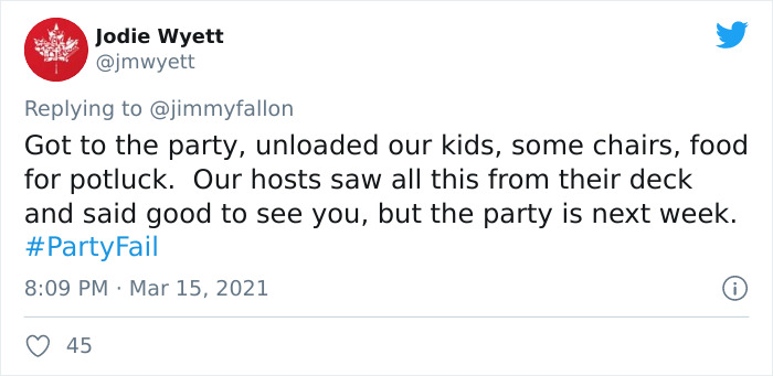 30 Hilariously Embarrassing Party Fail Stories That People Submitted For Jimmy Fallon’s Challenge 30 Hilariously Embarrassing Party Fail Stories That People Submitted For Jimmy Fallon’s Challenge