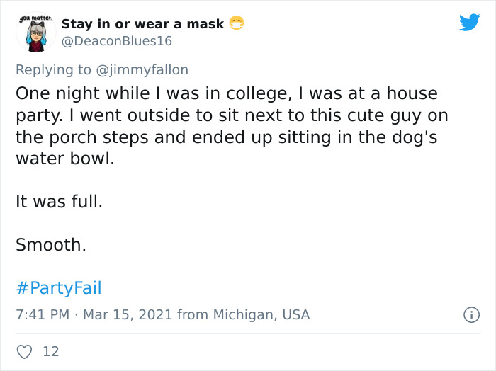 30 Hilariously Embarrassing Party Fail Stories That People Submitted For Jimmy Fallon’s Challenge 30 Hilariously Embarrassing Party Fail Stories That People Submitted For Jimmy Fallon’s Challenge