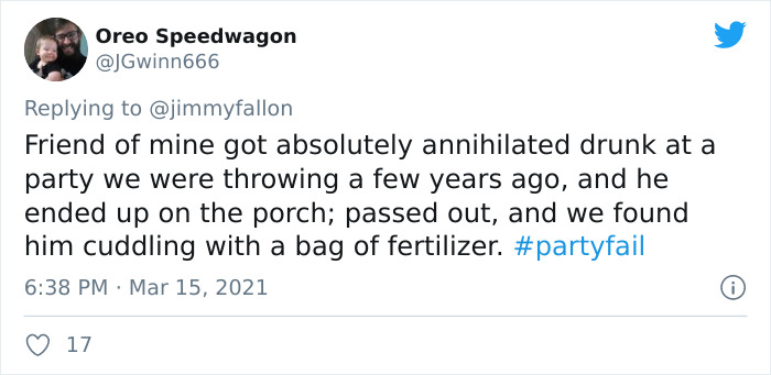 30 Hilariously Embarrassing Party Fail Stories That People Submitted For Jimmy Fallon’s Challenge 30 Hilariously Embarrassing Party Fail Stories That People Submitted For Jimmy Fallon’s Challenge