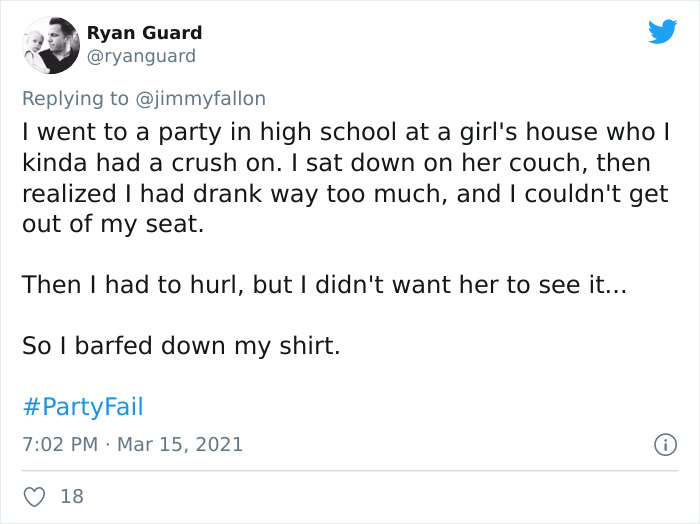 30 Hilariously Embarrassing Party Fail Stories That People Submitted For Jimmy Fallon’s Challenge 30 Hilariously Embarrassing Party Fail Stories That People Submitted For Jimmy Fallon’s Challenge