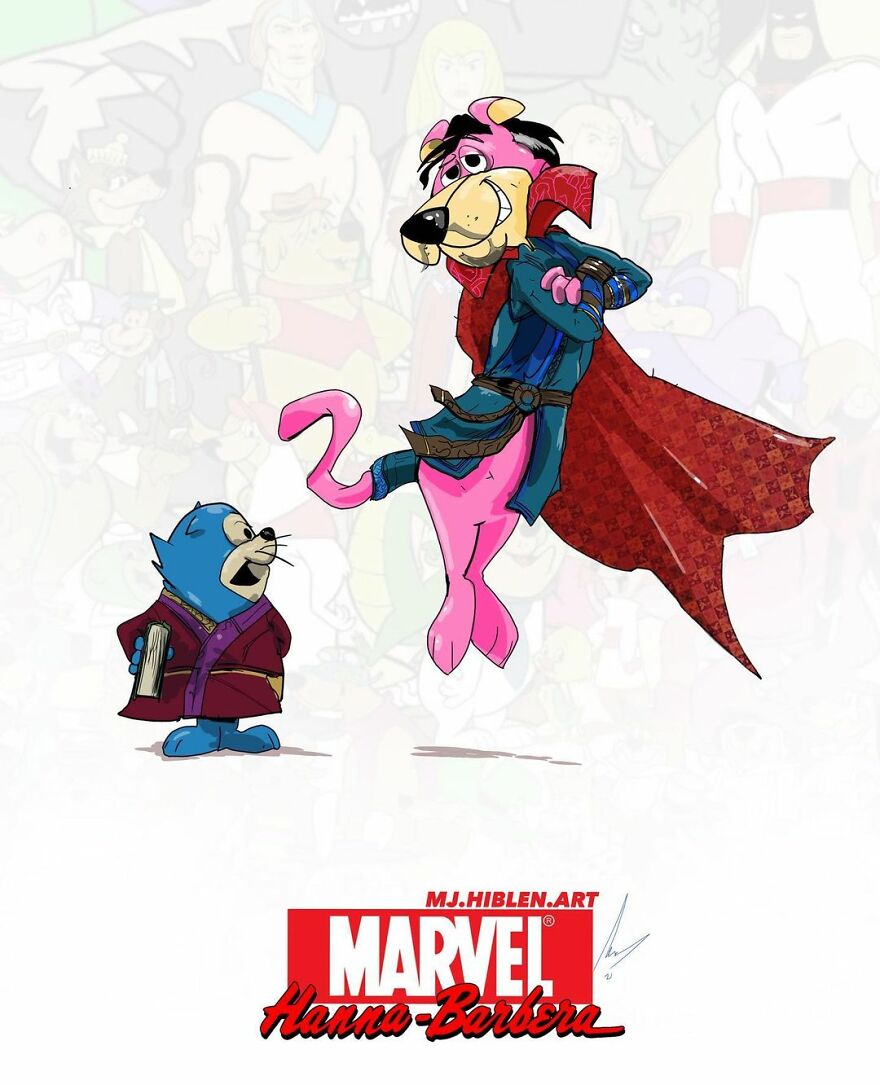 Artist Did A Crossover Of The Marvel And Hanna-Barbera Universes And Created These 17 Wonderful Illustrations Artist Did A Crossover Of The Marvel And Hanna-Barbera Universes And Created These 17 Wonderful Illustrations