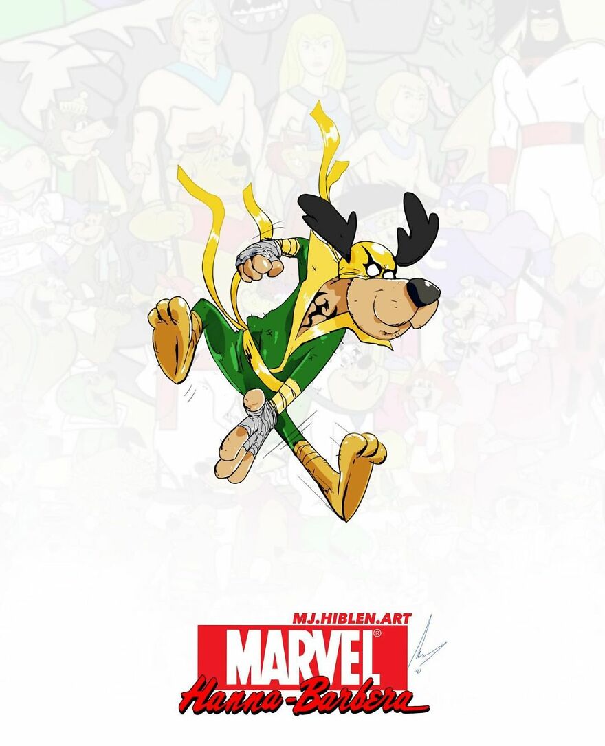 Artist Did A Crossover Of The Marvel And Hanna-Barbera Universes And Created These 17 Wonderful Illustrations Artist Did A Crossover Of The Marvel And Hanna-Barbera Universes And Created These 17 Wonderful Illustrations
