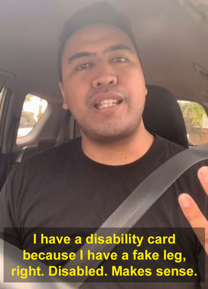 Guy With One Leg Gets Questioned About Parking In A Handicapped Spot, So He Then Confronts The ‘Karen’ Guy With One Leg Gets Questioned About Parking In A Handicapped Spot, So He Then Confronts The ‘Karen’