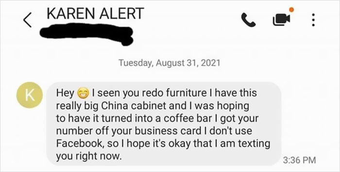 Choosing Beggar Loses It When Furniture Restorer Refuses To Work On Her Terms
