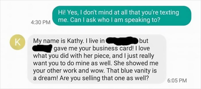 Choosing Beggar Loses It When Furniture Restorer Refuses To Work On Her Terms