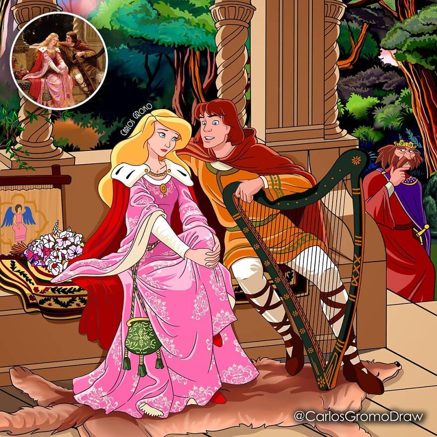 Artist Reimagines Disney Characters As Famous Classical Paintings And Pop Culture References (22 New Pics)