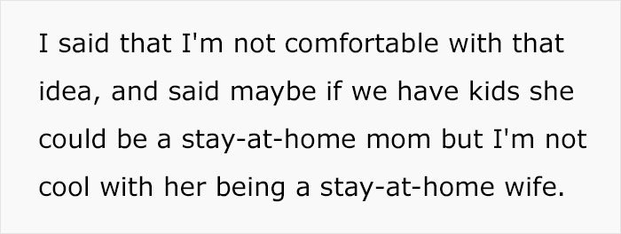 Woman Tells Her Fiancé She Wants To Be A Stay-At-Home Wife, And They Get Into A Heated Argument Woman Tells Her Fiancé She Wants To Be A Stay-At-Home Wife, And They Get Into A Heated Argument