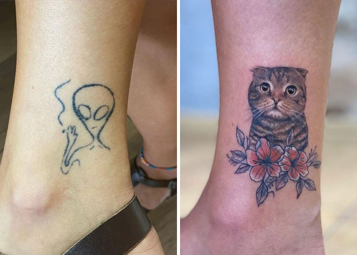 30 Times Tattoo Artists Covered Up Tattoo Regrets With Something Cool, As Shared In This Online Group