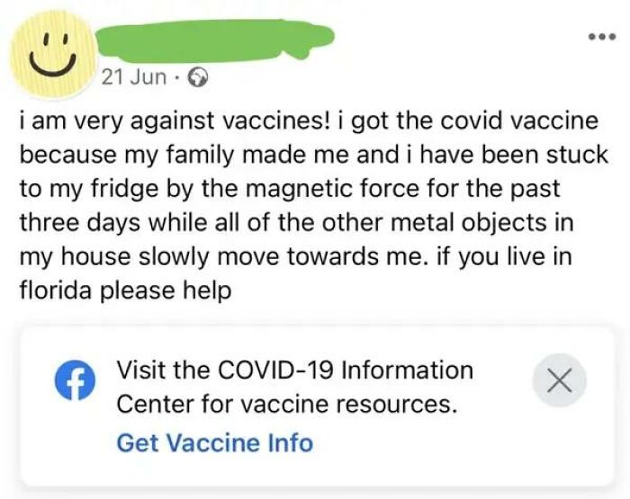People Are Sharing The Most Laughable Excuses Not To Get The Covid Vaccine That They Saw On The Internet (50 Pics) People Are Sharing The Most Laughable Excuses Not To Get The Covid Vaccine That They Saw On The Internet (50 Pics)