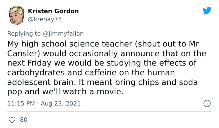 People Are Sharing Funny, Weird, And Embarrassing Stories About Their Teachers For Jimmy Fallon’s Challenge (40 Pics) People Are Sharing Funny, Weird, And Embarrassing Stories About Their Teachers For Jimmy Fallon’s Challenge (40 Pics)