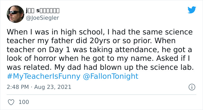 People Are Sharing Funny, Weird, And Embarrassing Stories About Their Teachers For Jimmy Fallon’s Challenge (40 Pics) People Are Sharing Funny, Weird, And Embarrassing Stories About Their Teachers For Jimmy Fallon’s Challenge (40 Pics)