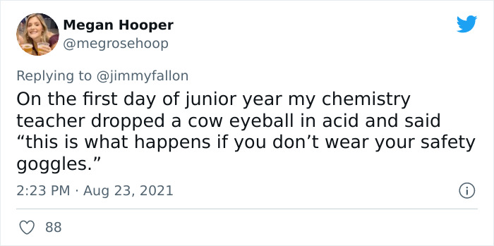 People Are Sharing Funny, Weird, And Embarrassing Stories About Their Teachers For Jimmy Fallon’s Challenge (40 Pics) People Are Sharing Funny, Weird, And Embarrassing Stories About Their Teachers For Jimmy Fallon’s Challenge (40 Pics)