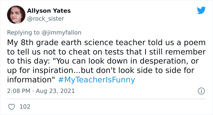 People Are Sharing Funny, Weird, And Embarrassing Stories About Their Teachers For Jimmy Fallon’s Challenge (40 Pics) People Are Sharing Funny, Weird, And Embarrassing Stories About Their Teachers For Jimmy Fallon’s Challenge (40 Pics)