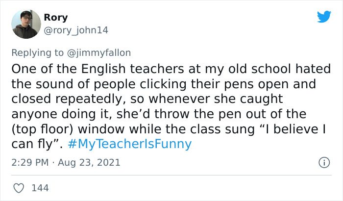 People Are Sharing Funny, Weird, And Embarrassing Stories About Their Teachers For Jimmy Fallon’s Challenge (40 Pics) People Are Sharing Funny, Weird, And Embarrassing Stories About Their Teachers For Jimmy Fallon’s Challenge (40 Pics)