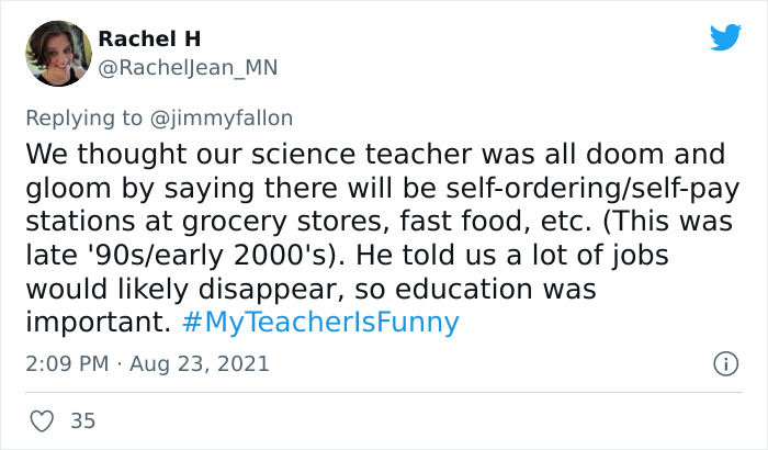 People Are Sharing Funny, Weird, And Embarrassing Stories About Their Teachers For Jimmy Fallon’s Challenge (40 Pics) People Are Sharing Funny, Weird, And Embarrassing Stories About Their Teachers For Jimmy Fallon’s Challenge (40 Pics)