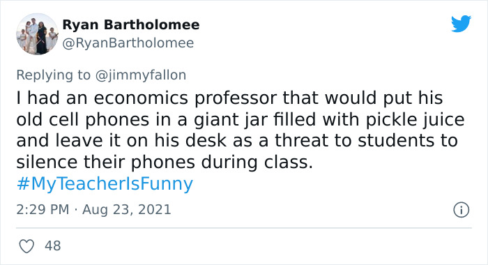 People Are Sharing Funny, Weird, And Embarrassing Stories About Their Teachers For Jimmy Fallon’s Challenge (40 Pics) People Are Sharing Funny, Weird, And Embarrassing Stories About Their Teachers For Jimmy Fallon’s Challenge (40 Pics)