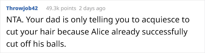 Bride Wants Her Stepdaughter To Cut Her Hair For The Wedding, Is Livid When The Stepdaughter Refuses Bride Wants Her Stepdaughter To Cut Her Hair For The Wedding, Is Livid When The Stepdaughter Refuses