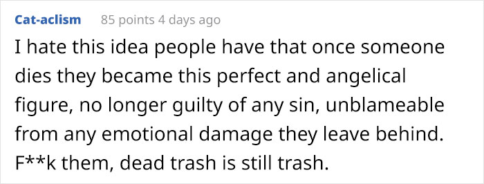 Woman Throws A “Death-Day” Party After Learning Her Stalker That’s Been Tormenting Her For Years Is Dead, Gets Called Out Woman Throws A “Death-Day” Party After Learning Her Stalker That’s Been Tormenting Her For Years Is Dead, Gets Called Out