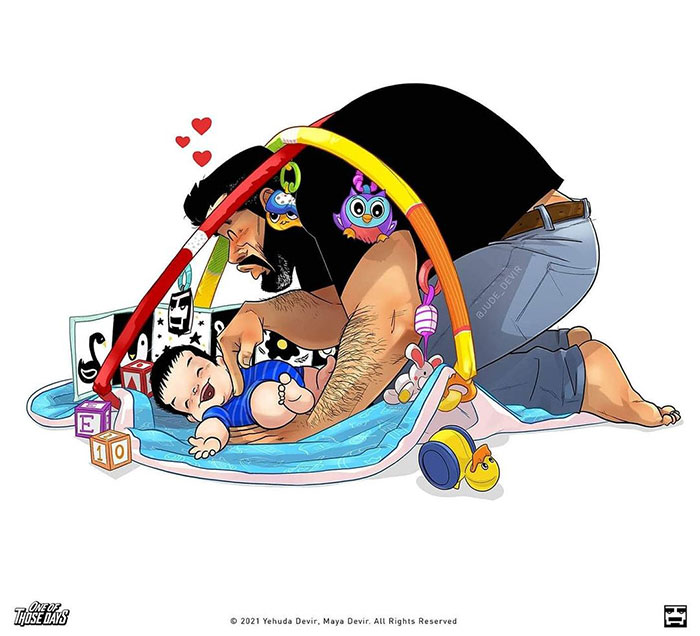 The Devir Family Welcomed Their Son Into The World, Here&#8217;s How It&#8217;s Going In 17 Funny Comics