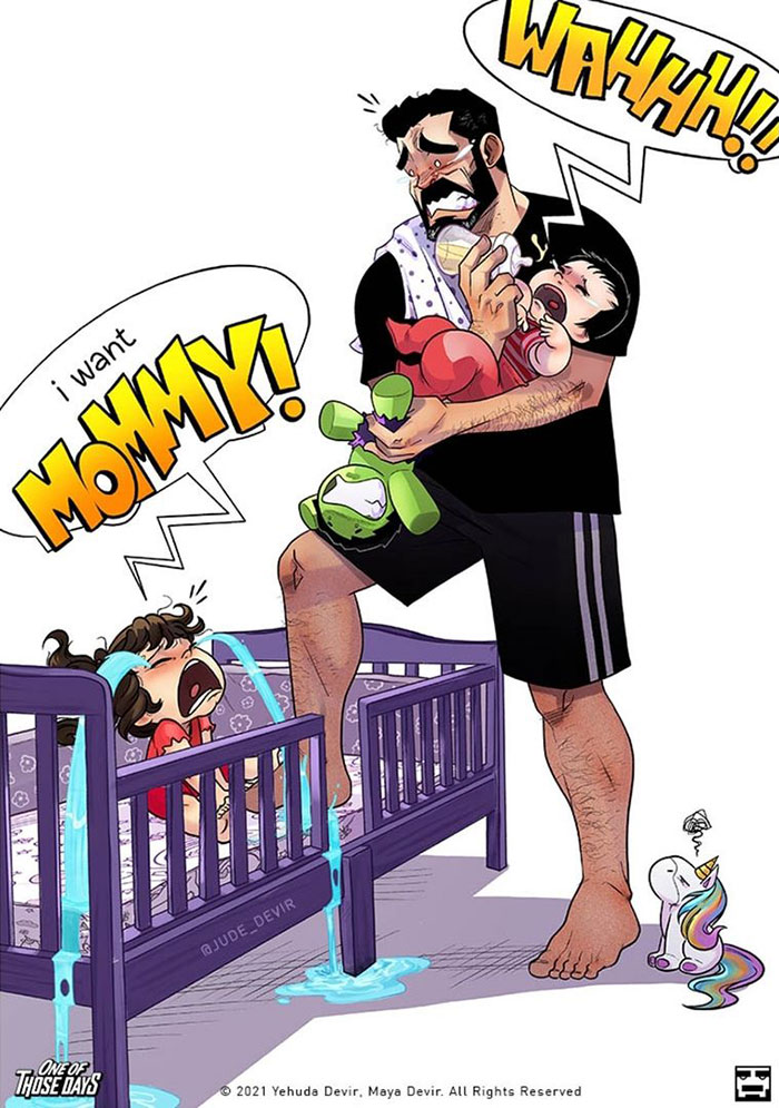 The Devir Family Welcomed Their Son Into The World, Here&#8217;s How It&#8217;s Going In 17 Funny Comics