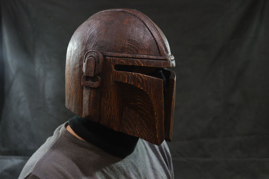 I Made A Mandalorian Wooden Helmet