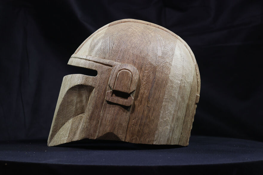 I Made A Mandalorian Wooden Helmet