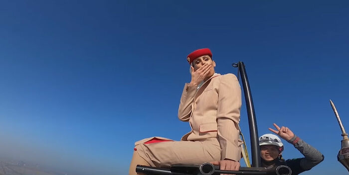 Emirates Ad Of A ‘Flight Attendant’ Standing On Top Of Burj Khalifa Is As Real As It Could Get As Airline Reveals How It Was Shot Emirates Ad Of A ‘Flight Attendant’ Standing On Top Of Burj Khalifa Is As Real As It Could Get As Airline Reveals How It Was Shot