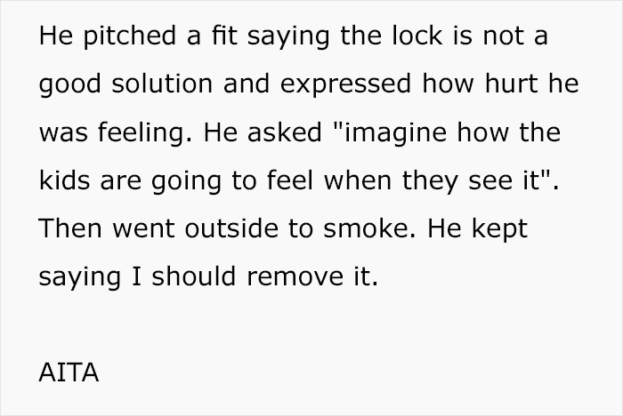 Unemployed Husband Keeps Interrupting His Working Wife With Requests And Chores, So She Installs A Lock, Sparks Family Drama Unemployed Husband Keeps Interrupting His Working Wife With Requests And Chores, So She Installs A Lock, Sparks Family Drama