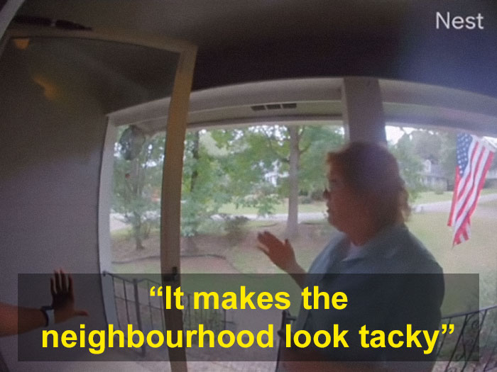 Joyless Karen Is Triggered By A Tigger Flag That Her Neighbor Has, Goes Viral On TikTok Joyless Karen Is Triggered By A Tigger Flag That Her Neighbor Has, Goes Viral On TikTok