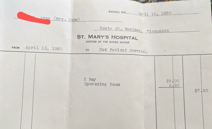 People Are Sharing Medical Bills From The 20th Century To Show Just How Out-Of-Hand Prices Are Now (30 Pics) People Are Sharing Medical Bills From The 20th Century To Show Just How Out-Of-Hand Prices Are Now (30 Pics)