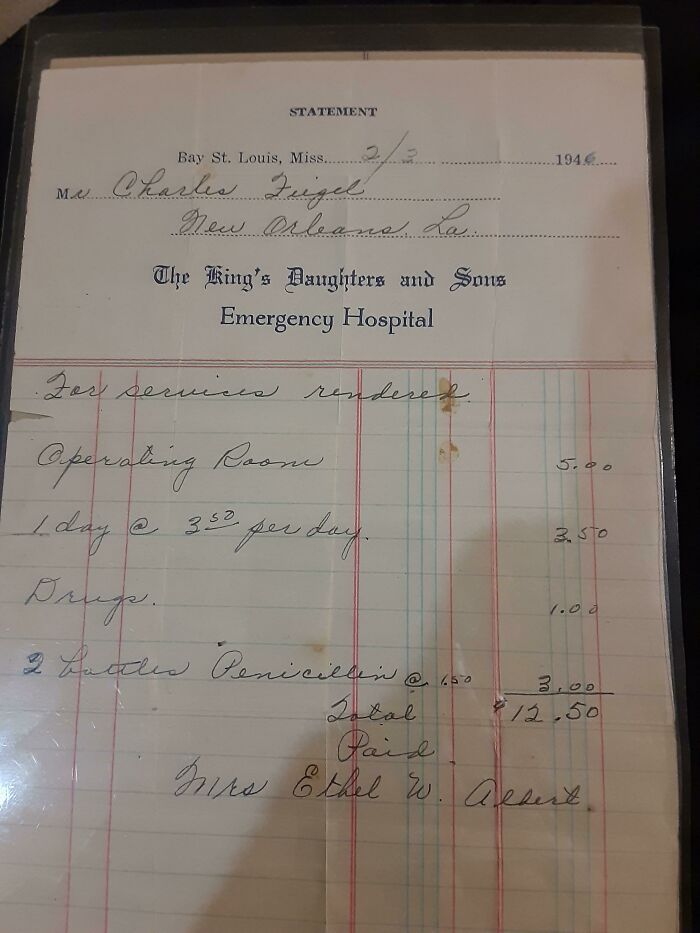 People Are Sharing Medical Bills From The 20th Century To Show Just How Out-Of-Hand Prices Are Now (30 Pics) People Are Sharing Medical Bills From The 20th Century To Show Just How Out-Of-Hand Prices Are Now (30 Pics)