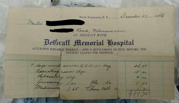 People Are Sharing Medical Bills From The 20th Century To Show Just How Out-Of-Hand Prices Are Now (30 Pics) People Are Sharing Medical Bills From The 20th Century To Show Just How Out-Of-Hand Prices Are Now (30 Pics)