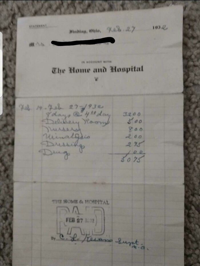 People Are Sharing Medical Bills From The 20th Century To Show Just How Out-Of-Hand Prices Are Now (30 Pics) People Are Sharing Medical Bills From The 20th Century To Show Just How Out-Of-Hand Prices Are Now (30 Pics)