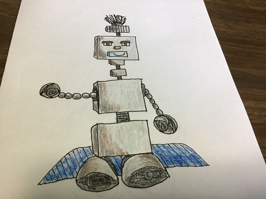 Hey Pandas, I Challenge You To Post Your Best Drawing Of A Robot (Closed) Hey Pandas, I Challenge You To Post Your Best Drawing Of A Robot (Closed)
