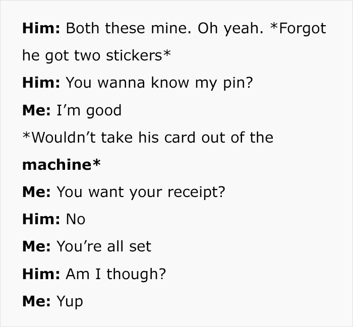 Young Woman Films Her Customer’s Cringy Attempts To Hit On Her At Work Despite Her Not Being Interested, Goes Viral Young Woman Films Her Customer’s Cringy Attempts To Hit On Her At Work Despite Her Not Being Interested, Goes Viral