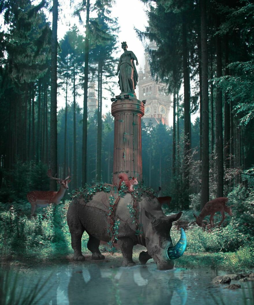 Digital Artist Creates Magical And Surreal Images From Architecture And Fragments Of Nature (55 Pics)