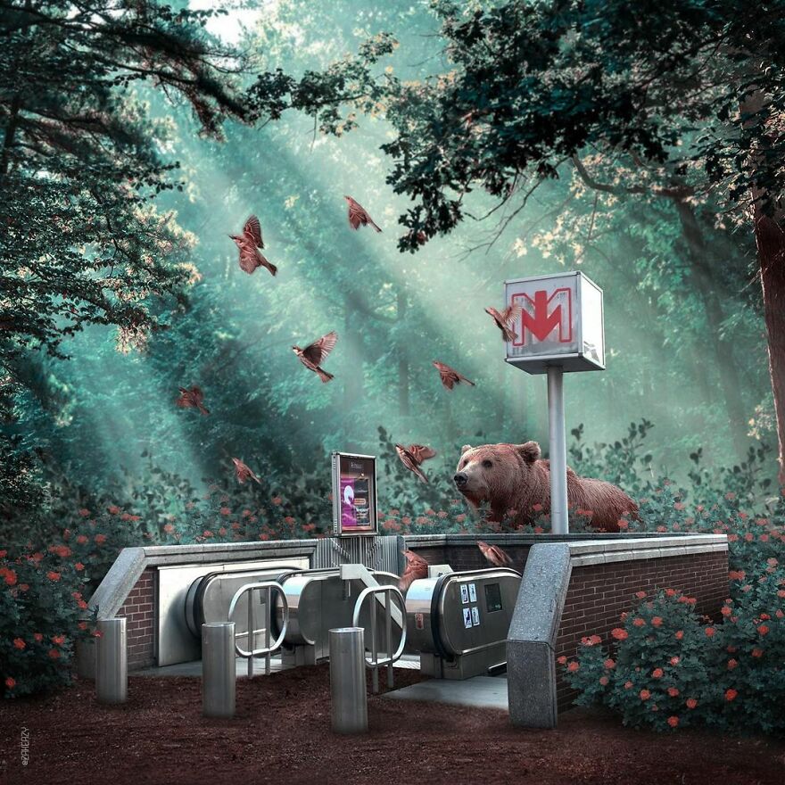 Digital Artist Creates Magical And Surreal Images From Architecture And Fragments Of Nature (55 Pics)