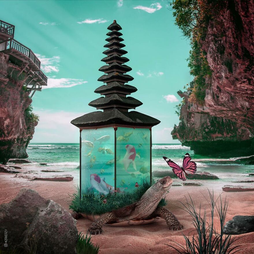 Digital Artist Creates Magical And Surreal Images From Architecture And Fragments Of Nature (55 Pics)